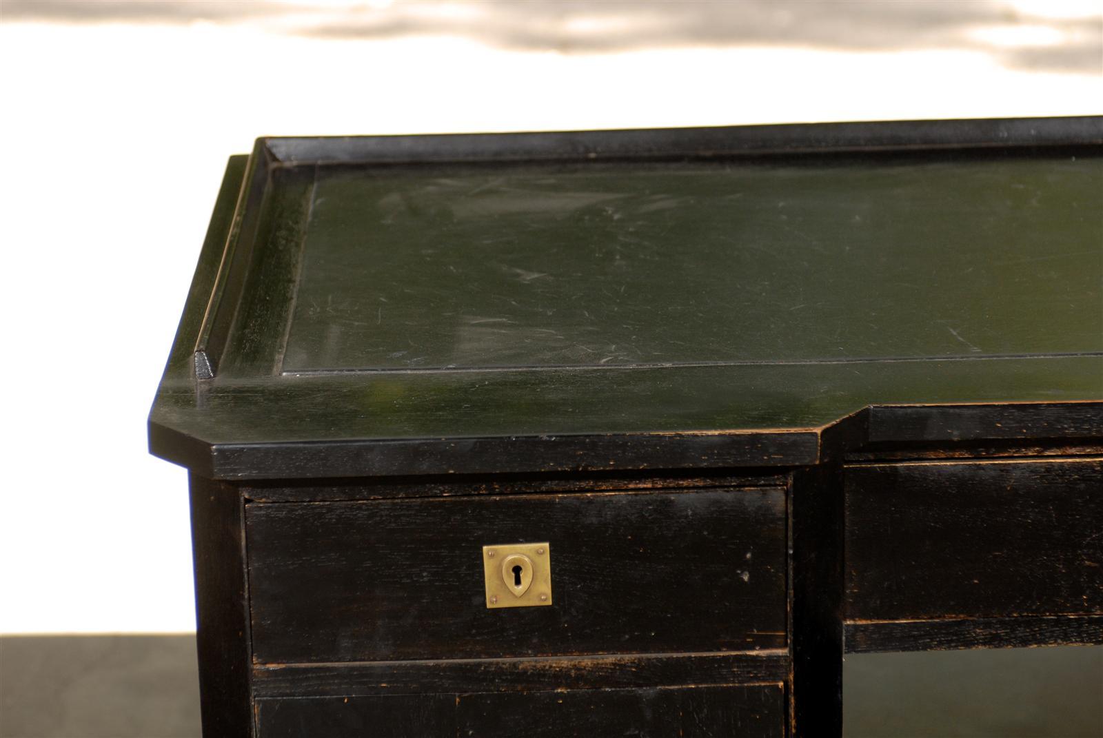 Wood 19th Century Vienna Secession Black Painted Desk