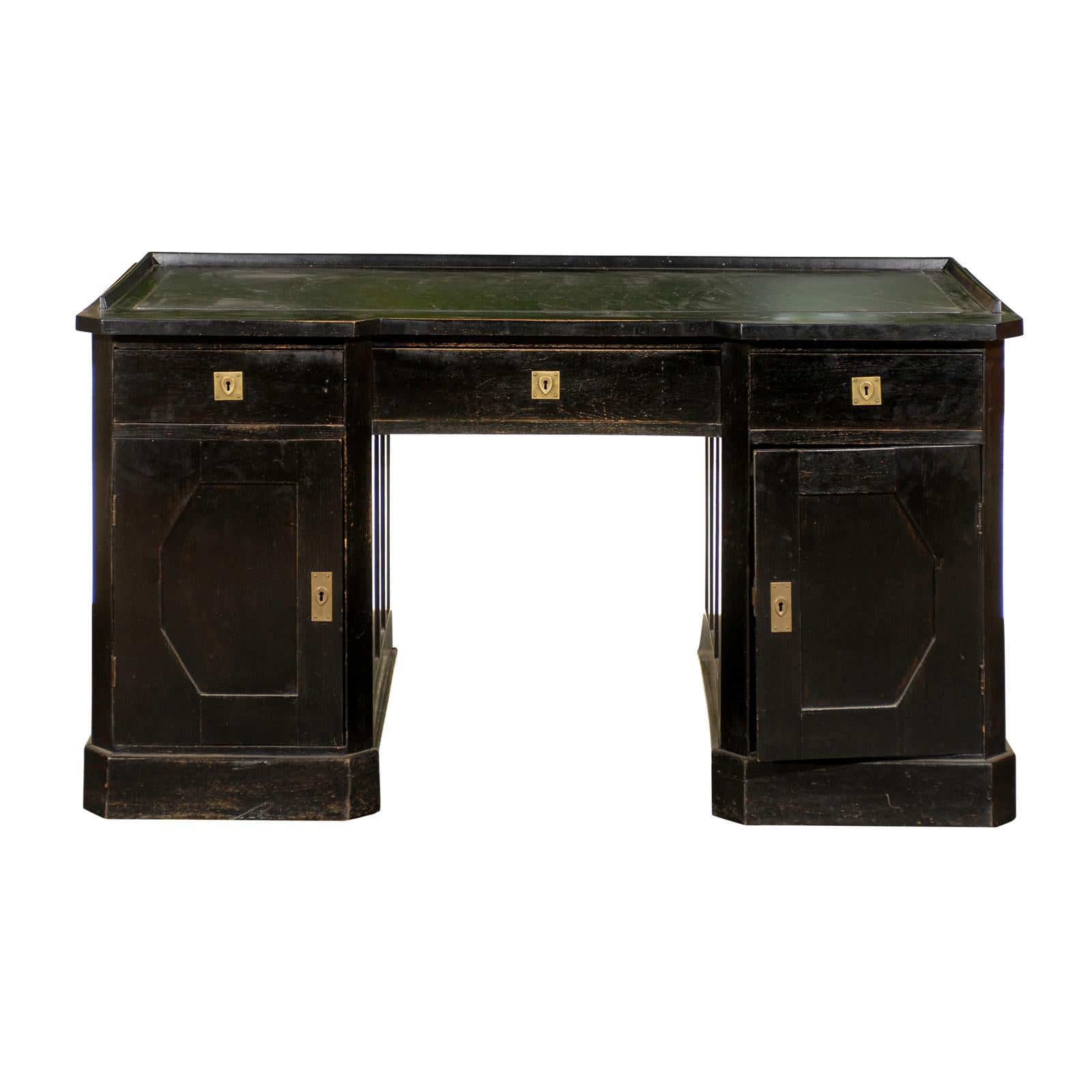 19th Century Vienna Secession Black Painted Desk