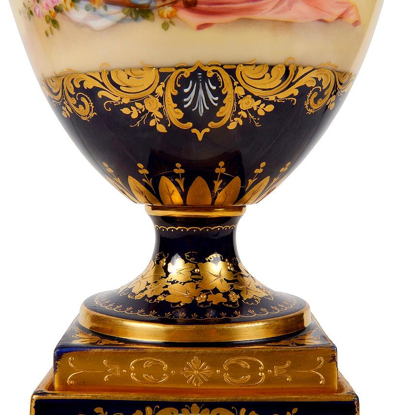 Peint à la main Vase de Vienne du XIXe siècle en vente