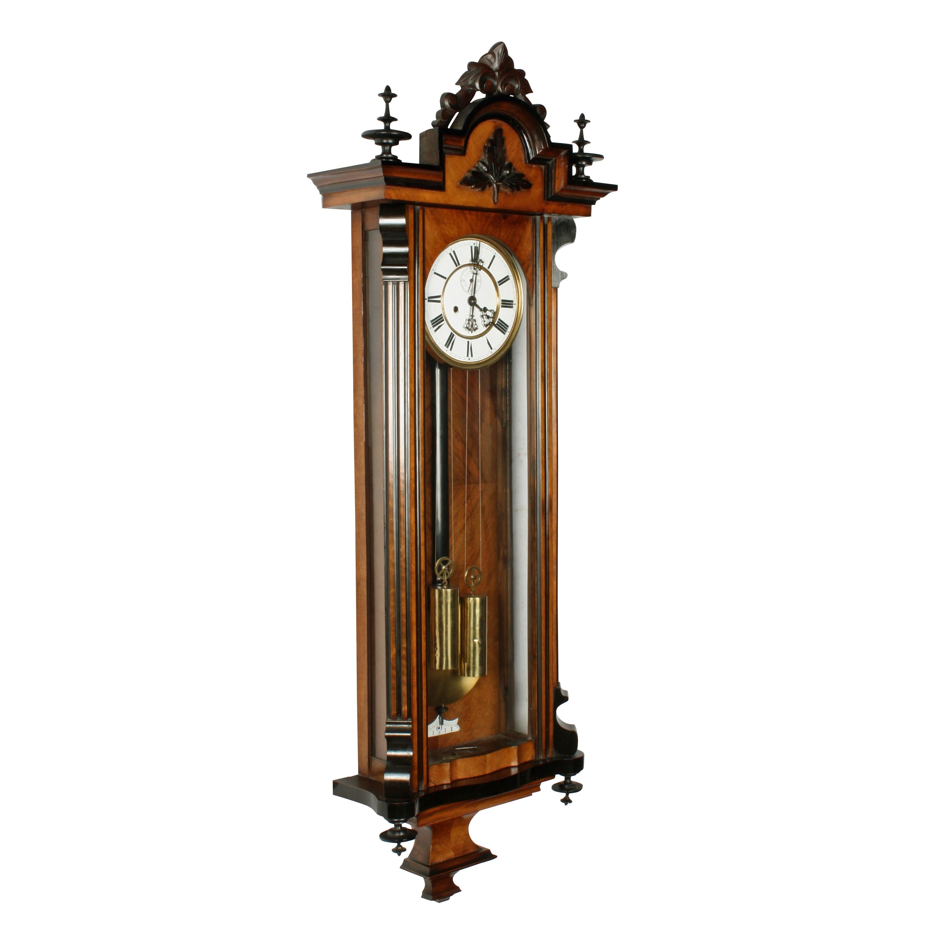 19th Century Vienna Wall Clock For Sale at 1stDibs