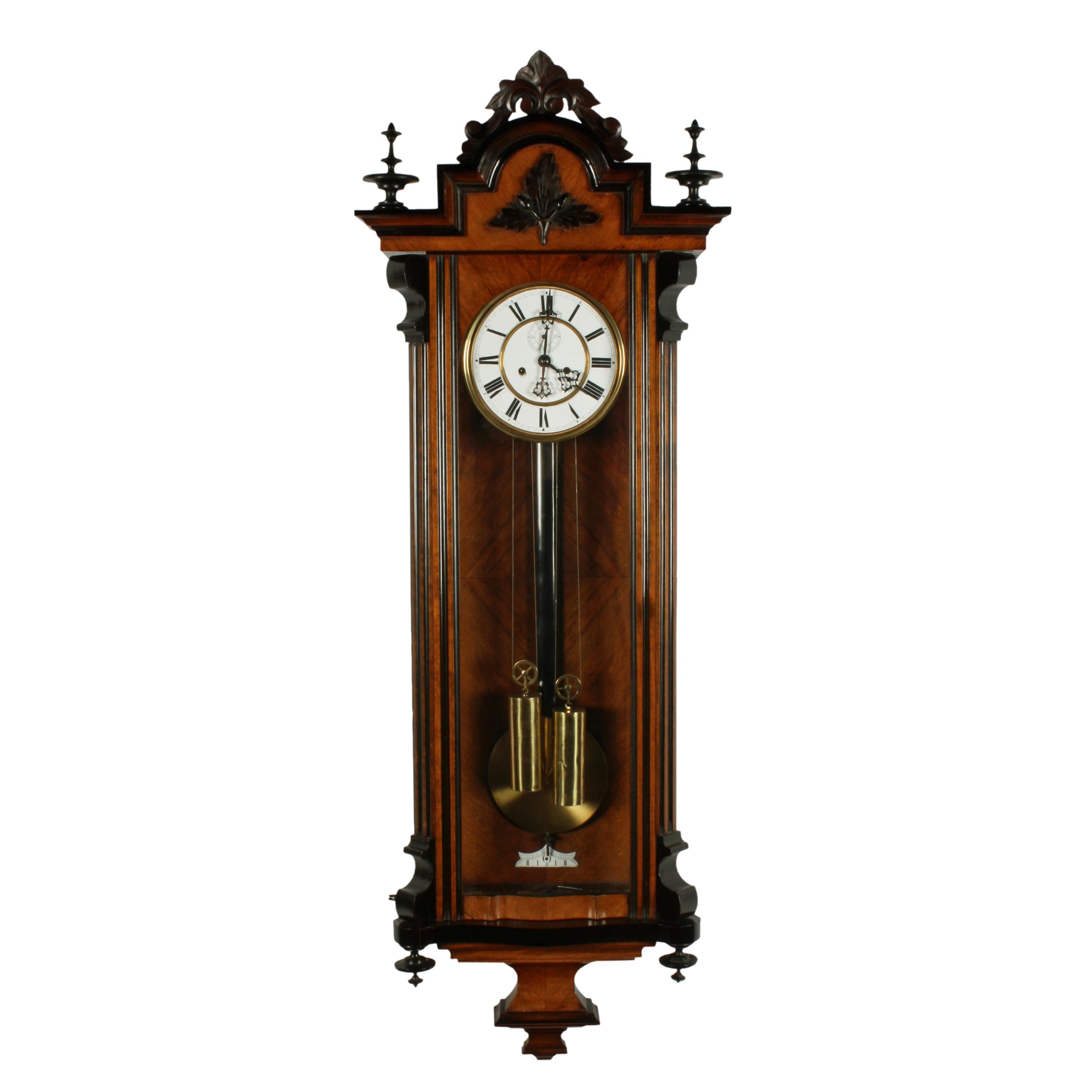 19th Century Vienna Wall Clock For Sale