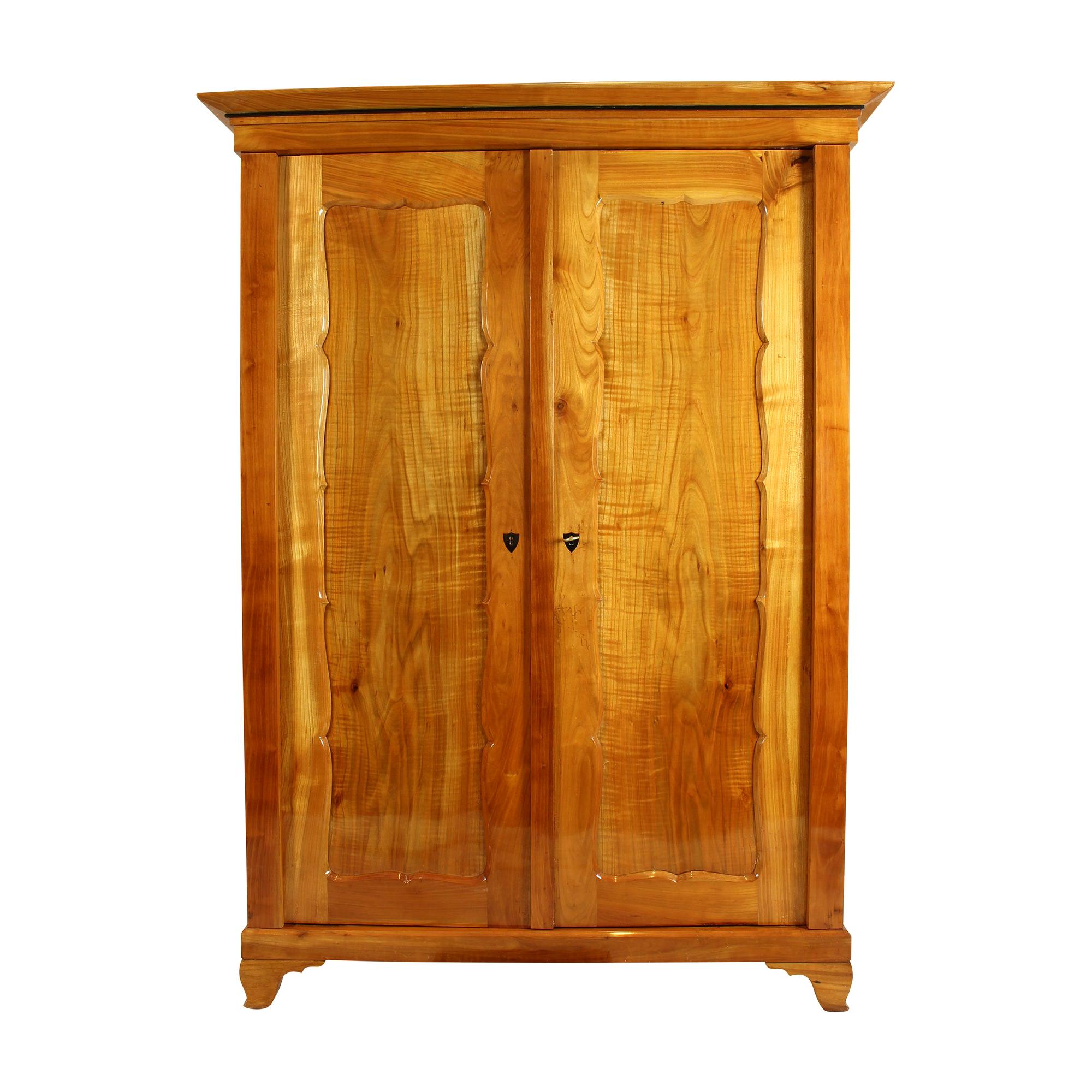 19th Century Viennese Biedermeier Cherrywood Wardrobe