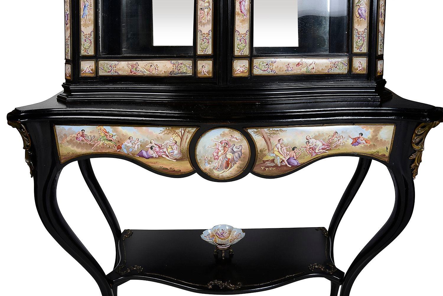 19th century Viennese enamel vitrine 3