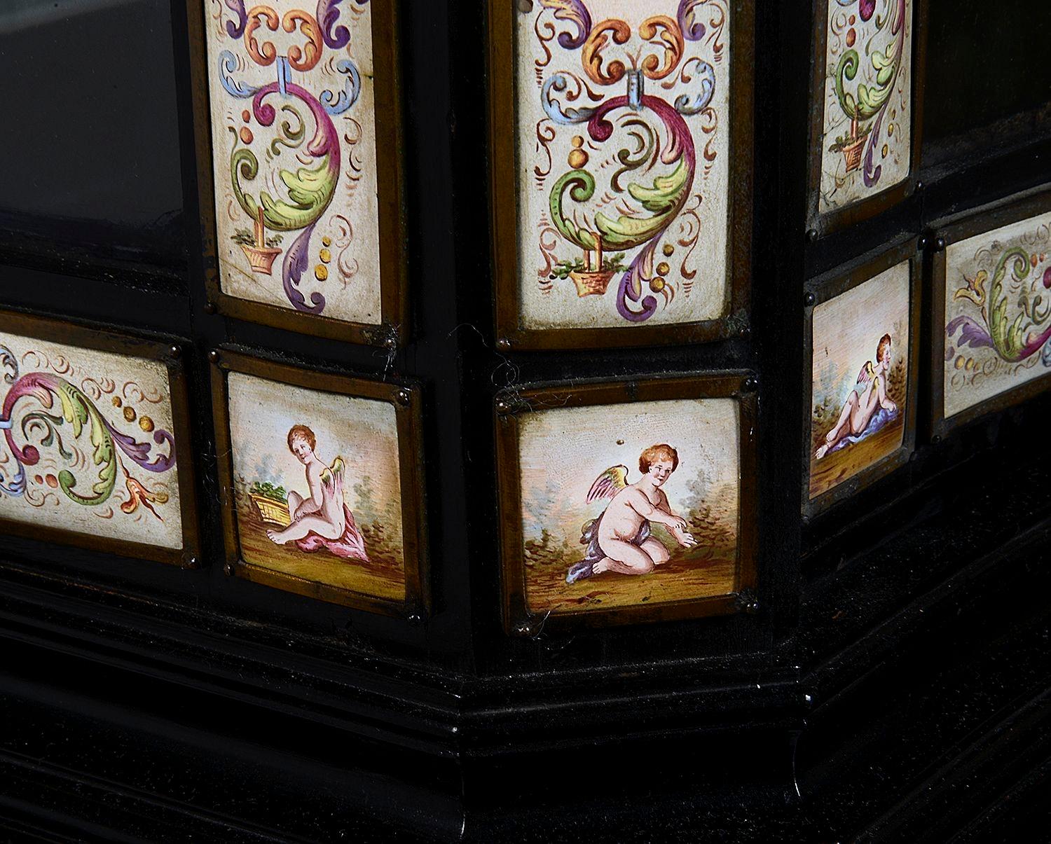 19th century Viennese enamel vitrine 4