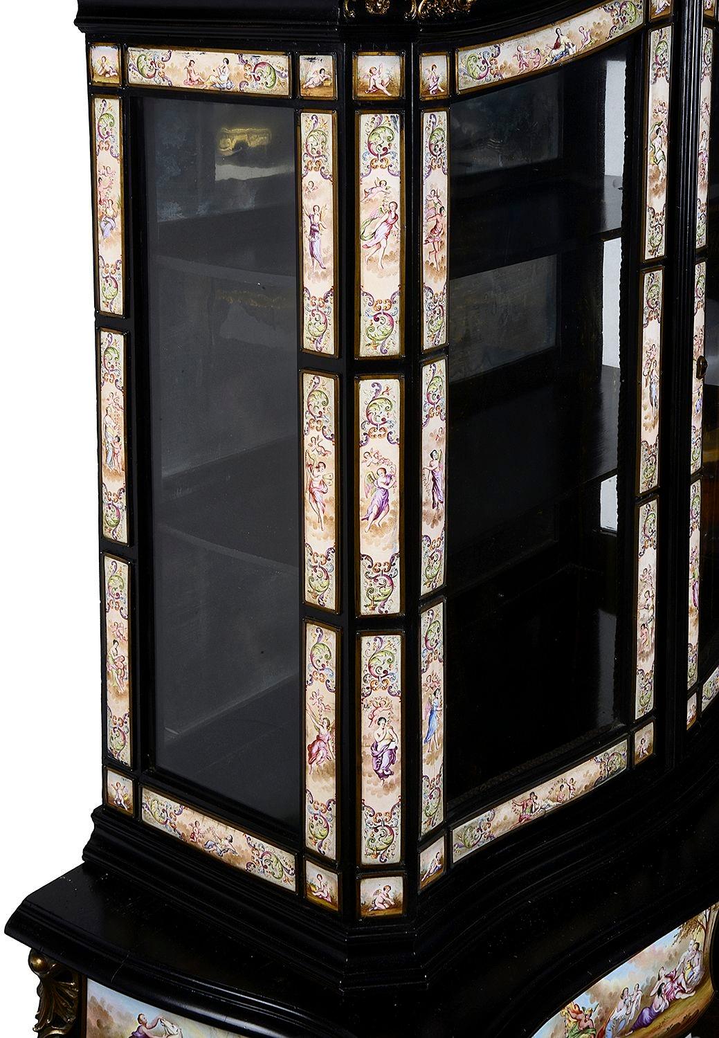 19th century Viennese enamel vitrine 5