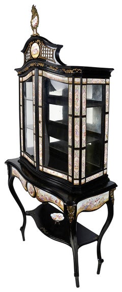 19th century Viennese enamel vitrine