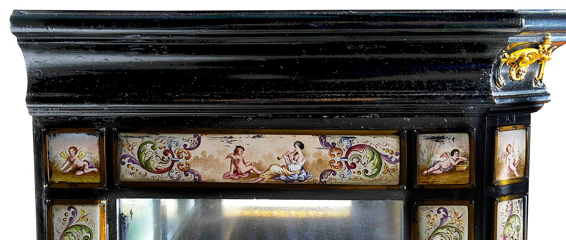 19th Century 19th century Viennese enamel vitrine