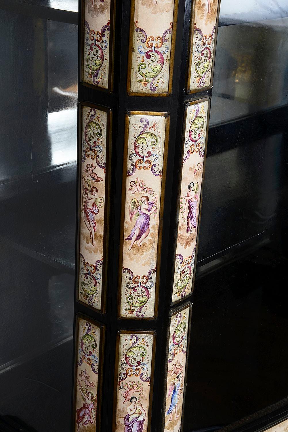 19th century Viennese enamel vitrine 1