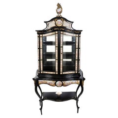 19th century Viennese enamel vitrine