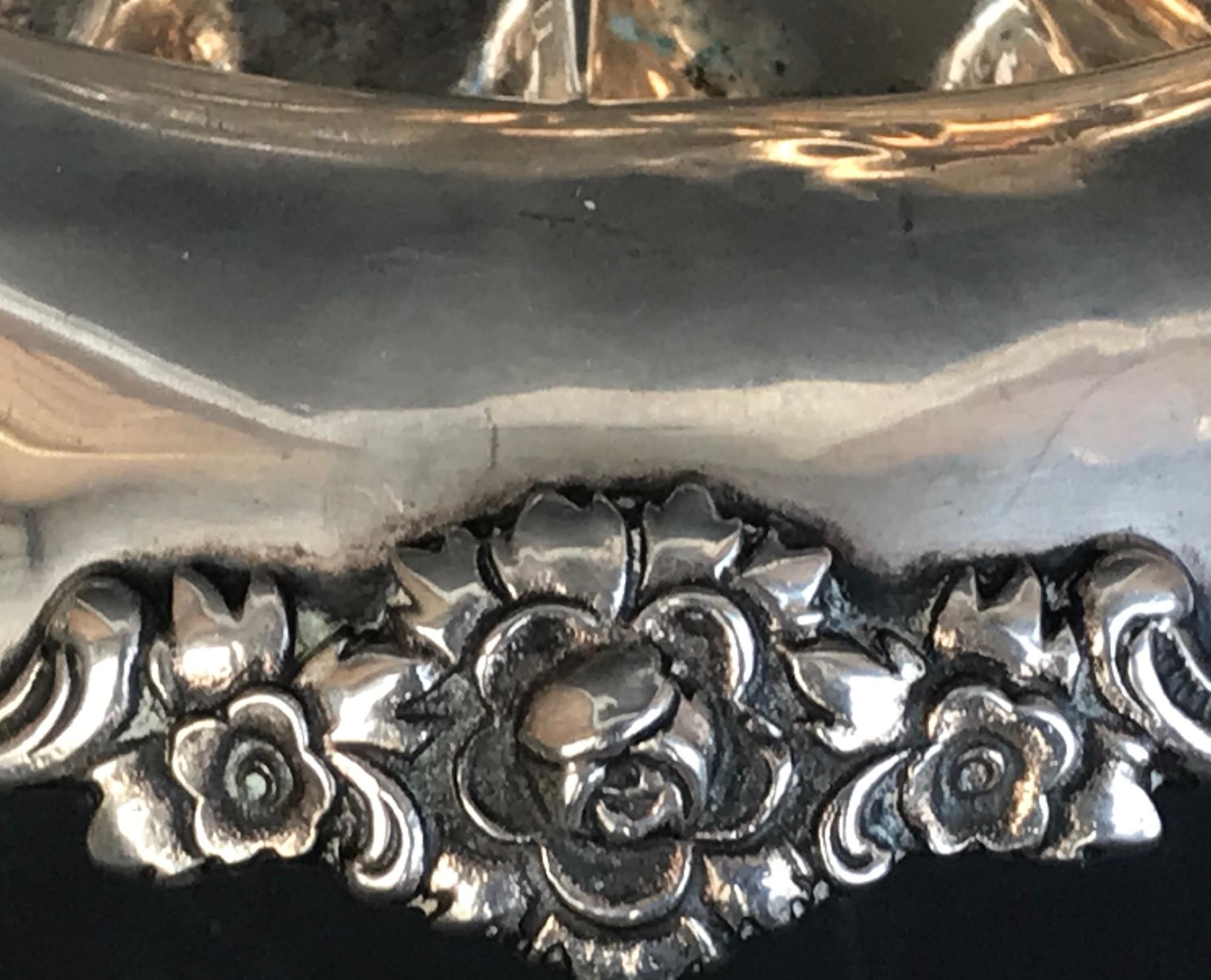 Austrian 19th Century Viennese Heavy Silver Victorian Claw Footed Bowl For Sale