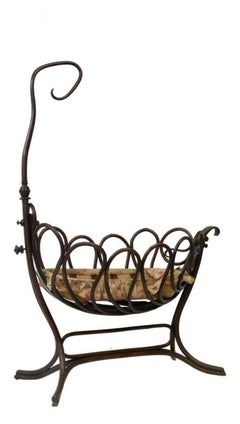 19th Century Viennese Jacob & Josef Kohn Attributed Bentwood Cradle