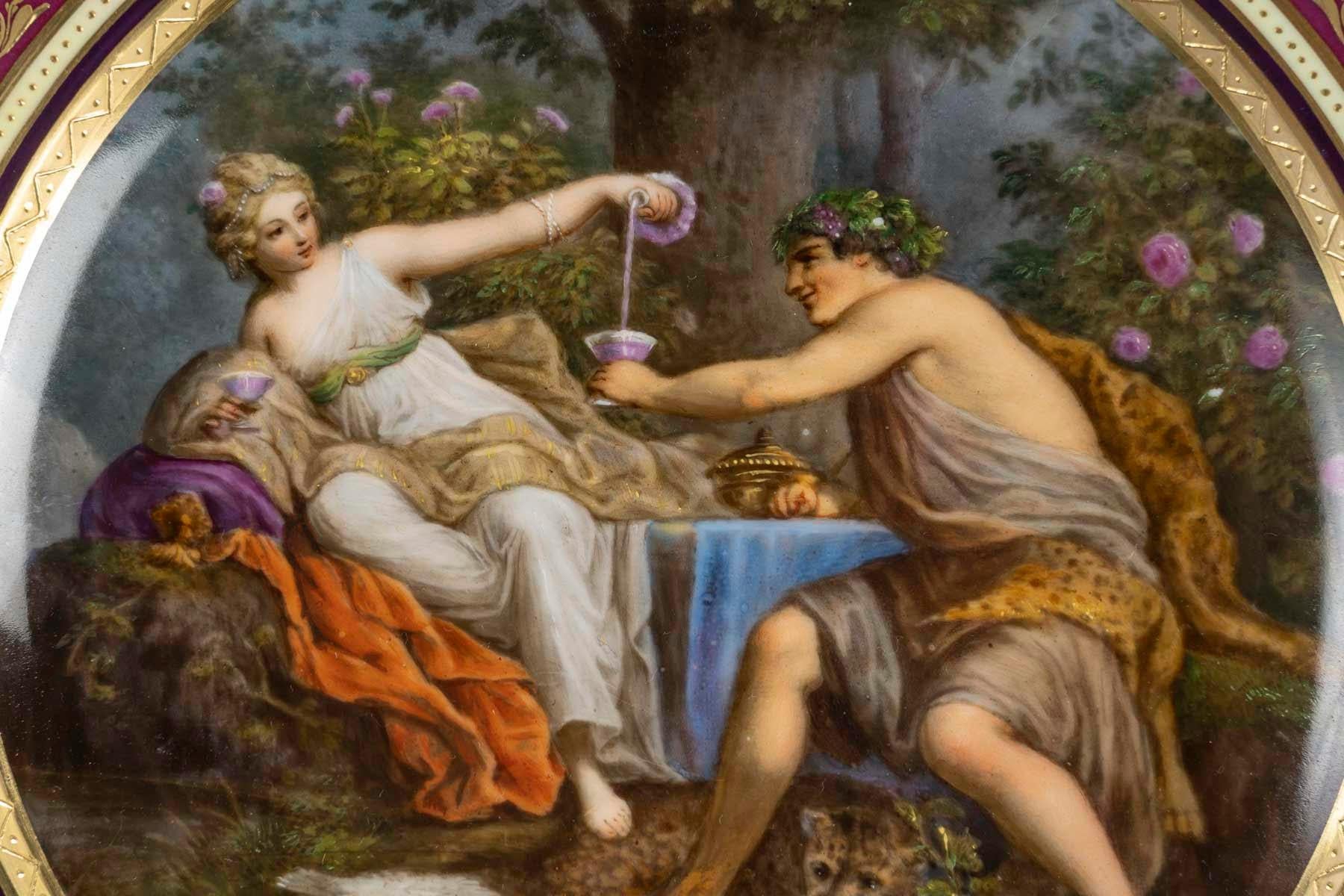 Porcelaine Assiette en porcelaine viennoise du XIXe siècle, période Napoléon III. en vente