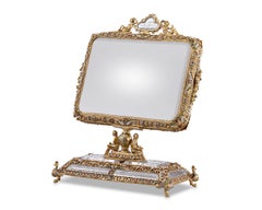 19th Century Viennese Rock Crystal and Silver Gilt Mirror