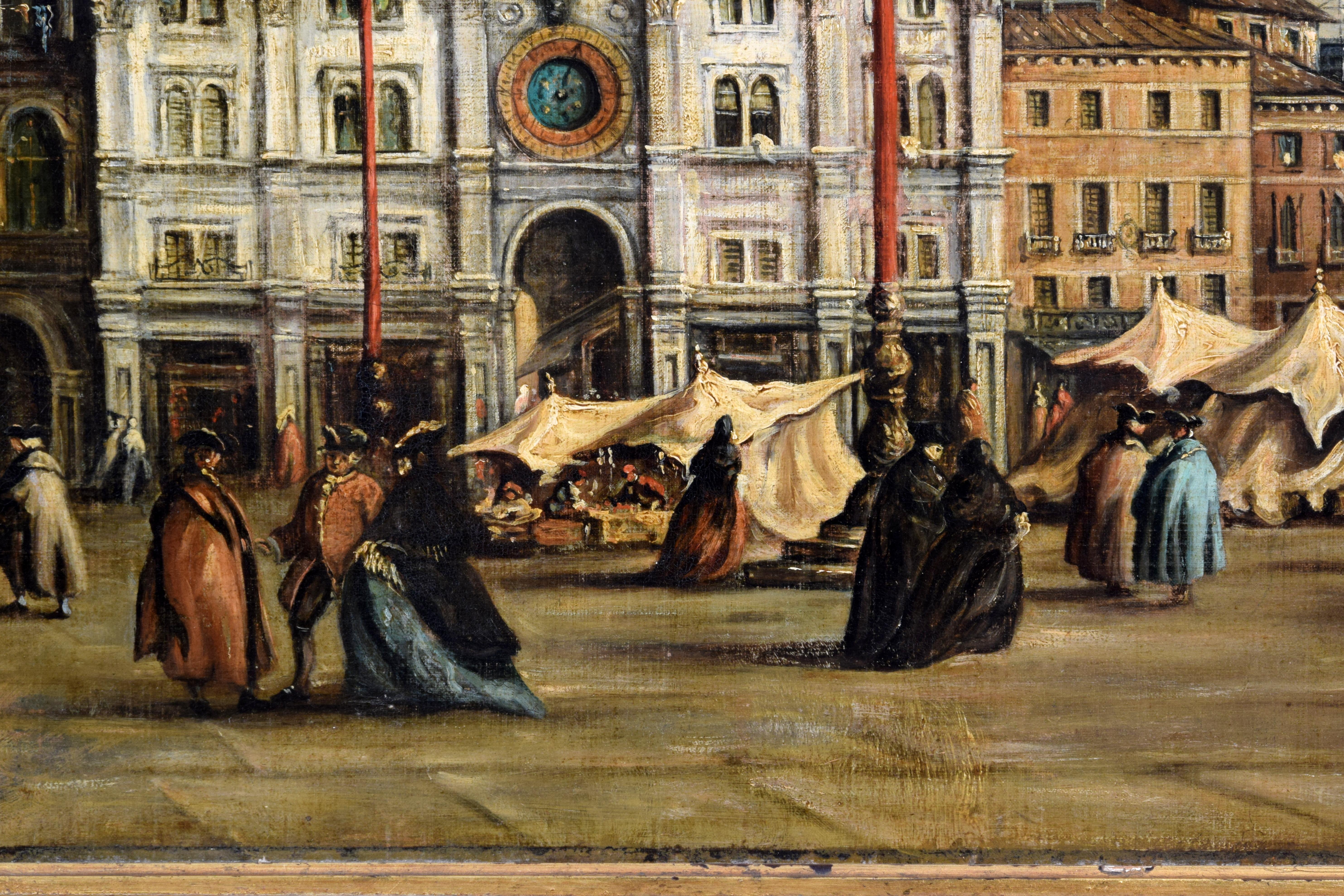 XIXe siècle, Vue de la place Saint-Marc à Venise, suiveur de Francesco Guardi en vente 12