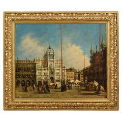XIXe siècle, Vue de la place Saint-Marc à Venise, suiveur de Francesco Guardi