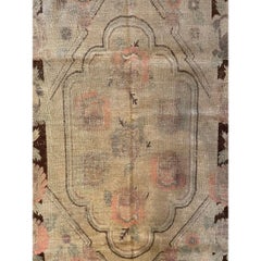 19th Century Vintage Botanical Style Samarkand Rug