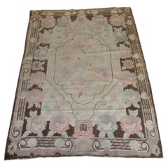 Tapis de Samarkand du 19e siècle, style botanique, vintage