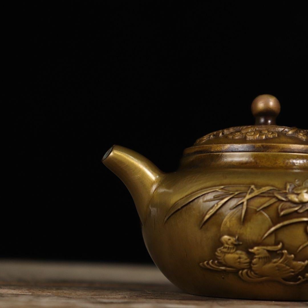 19th Century Vintage Bronze Teapot For Sale 2