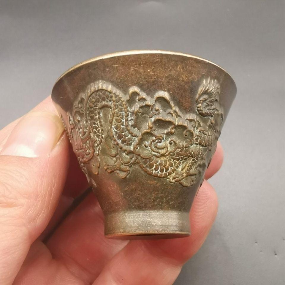 19th Century Vintage Chinese Dragon Cup For Sale 4
