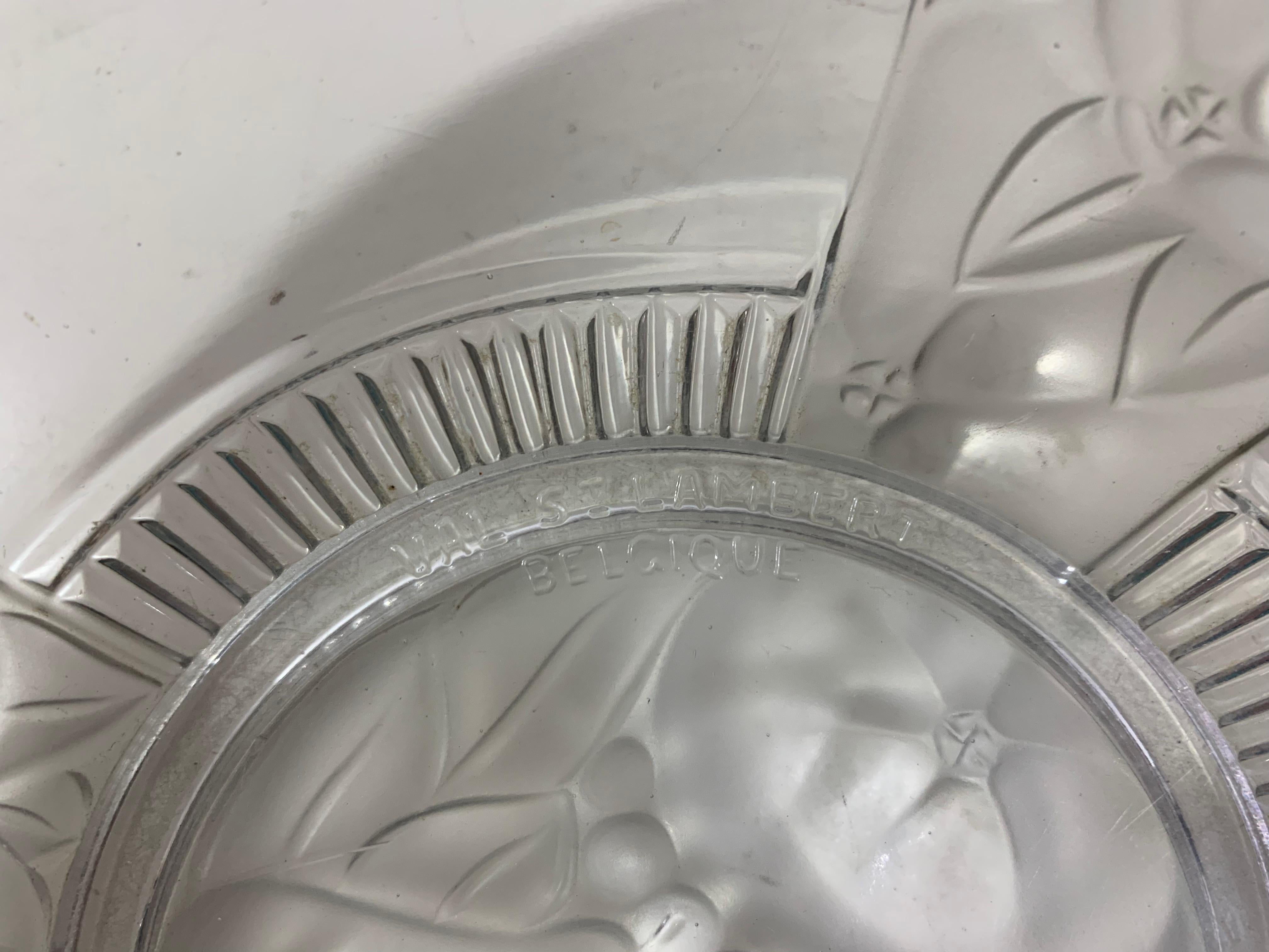 vintage clear glass fruit bowl