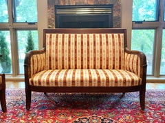 19th Century Vintage Empire Mahogany Salon, Set of 5