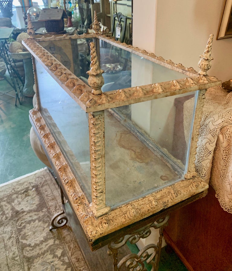 19th Century Vintage Fiske Iron Aquarium or Terrarium on Stand For Sale