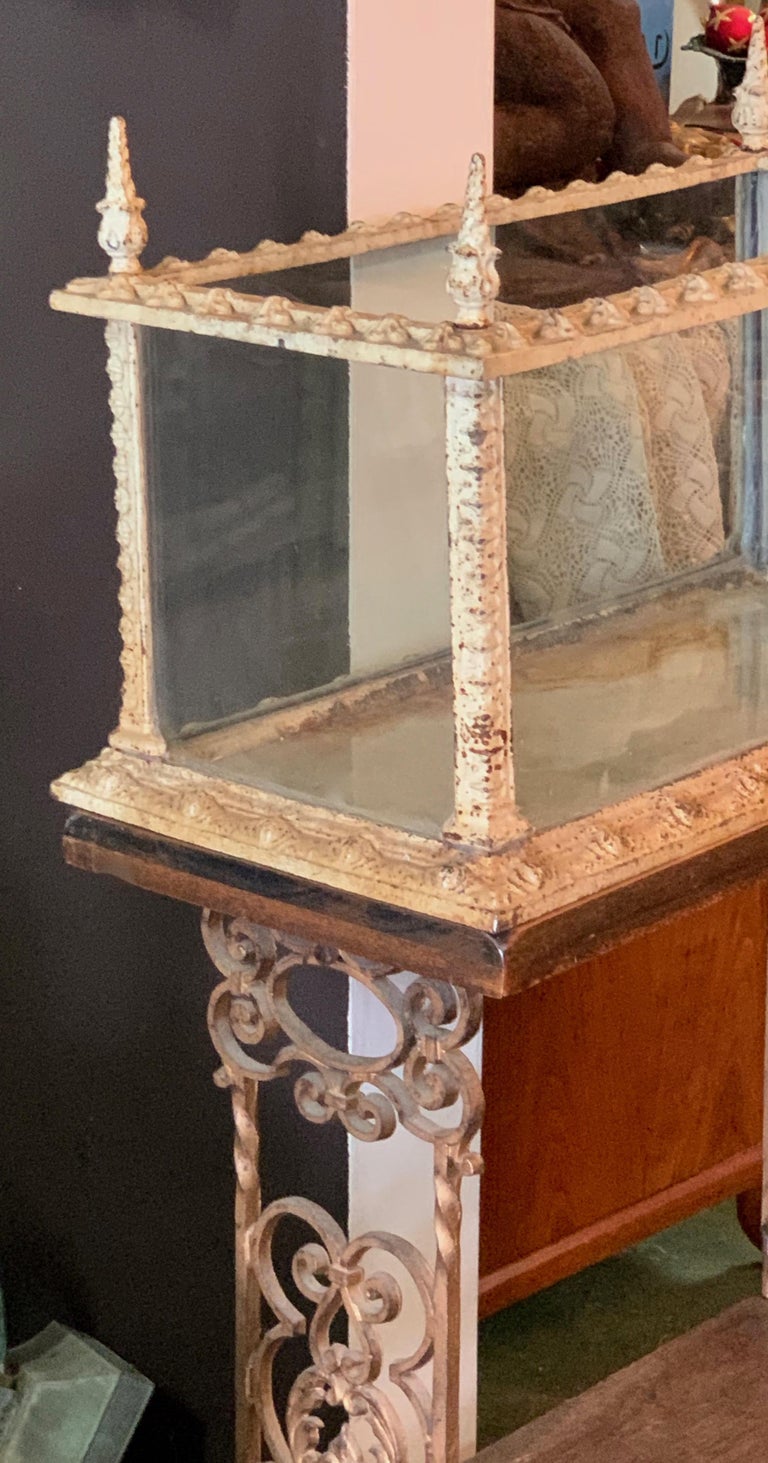 19th Century Vintage Fiske Iron Aquarium or Terrarium on Stand For Sale