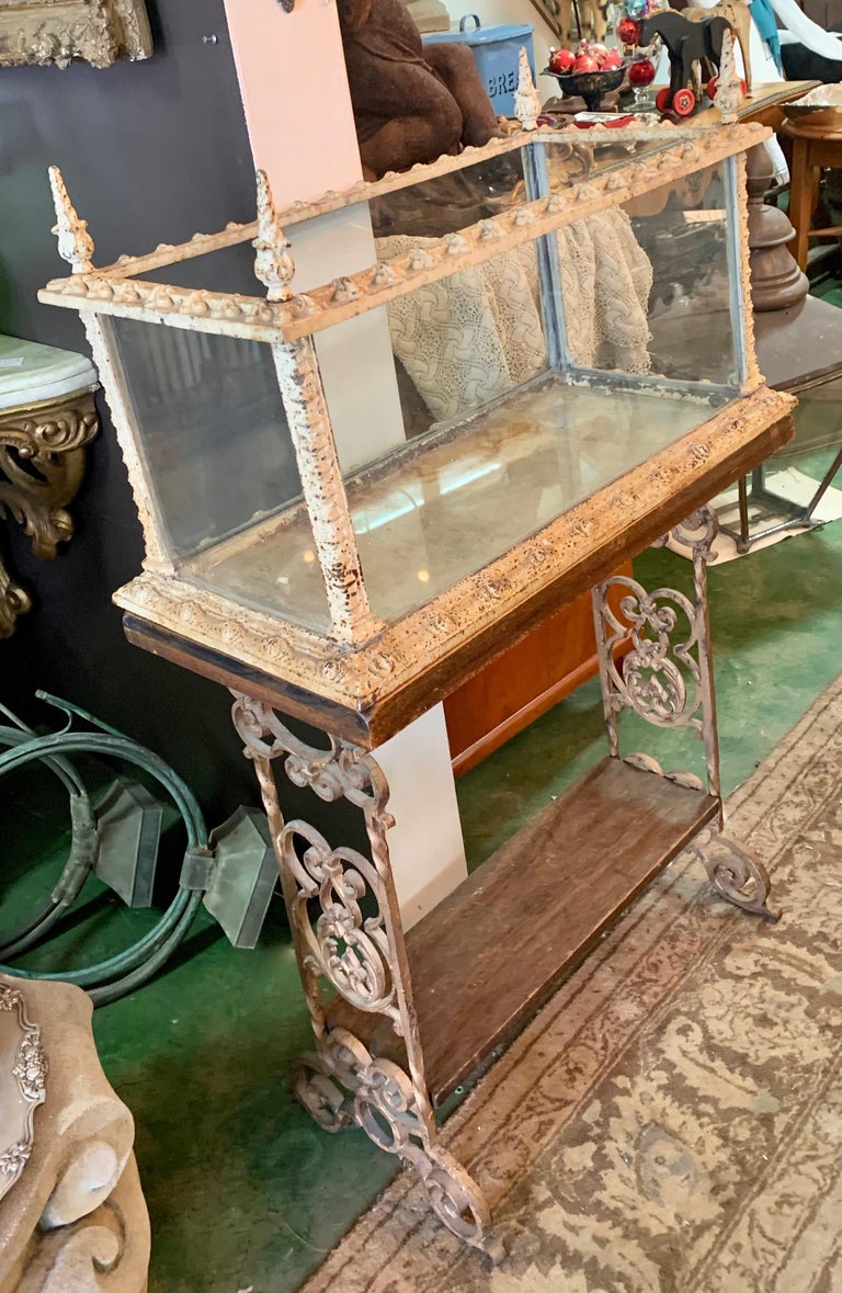 19th Century Vintage Fiske Iron Aquarium or Terrarium on Stand For Sale