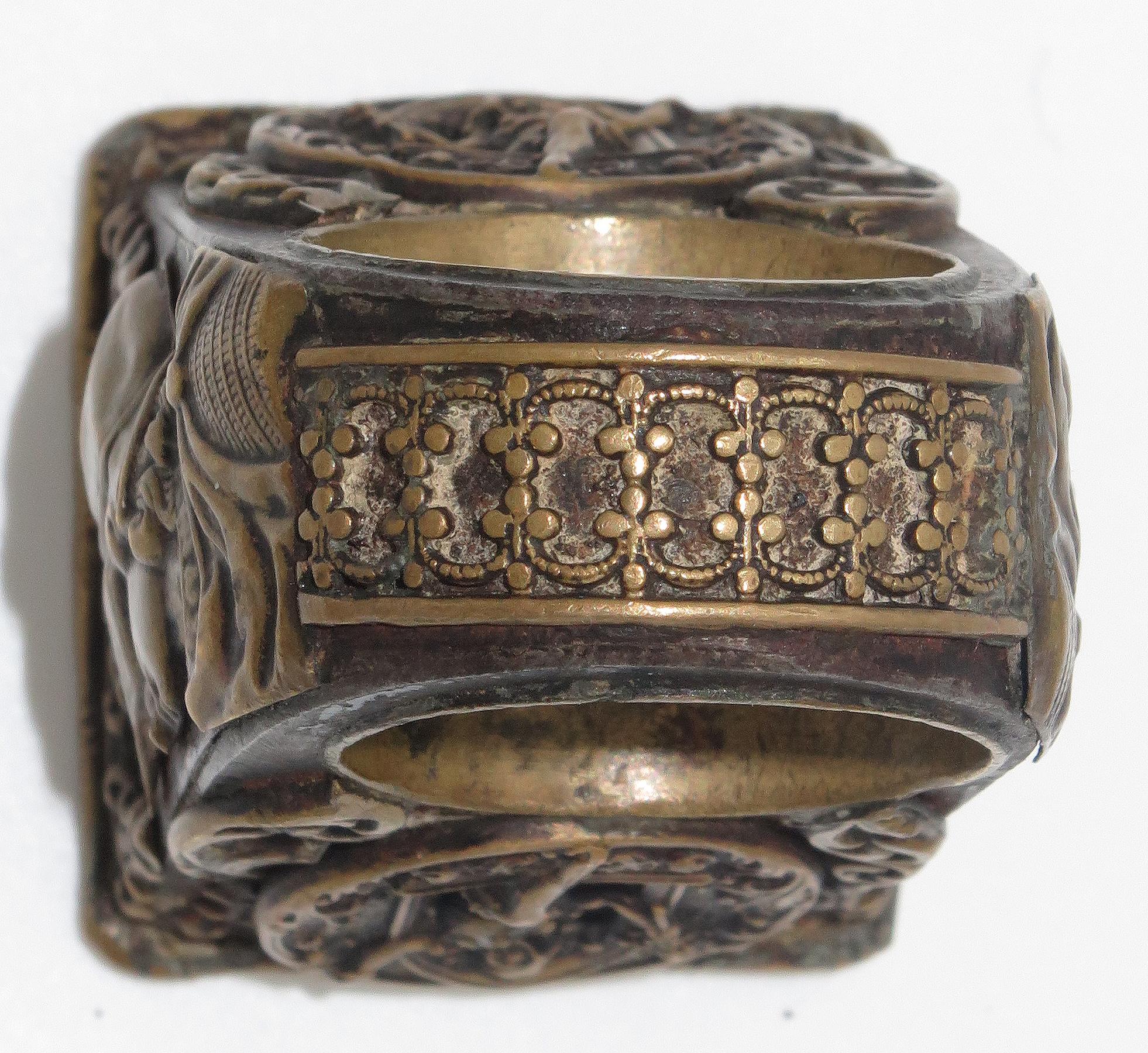 19th Century Vintage Historic Mixed Metal Bishop Ring In Excellent Condition For Sale In West Palm Beach, FL