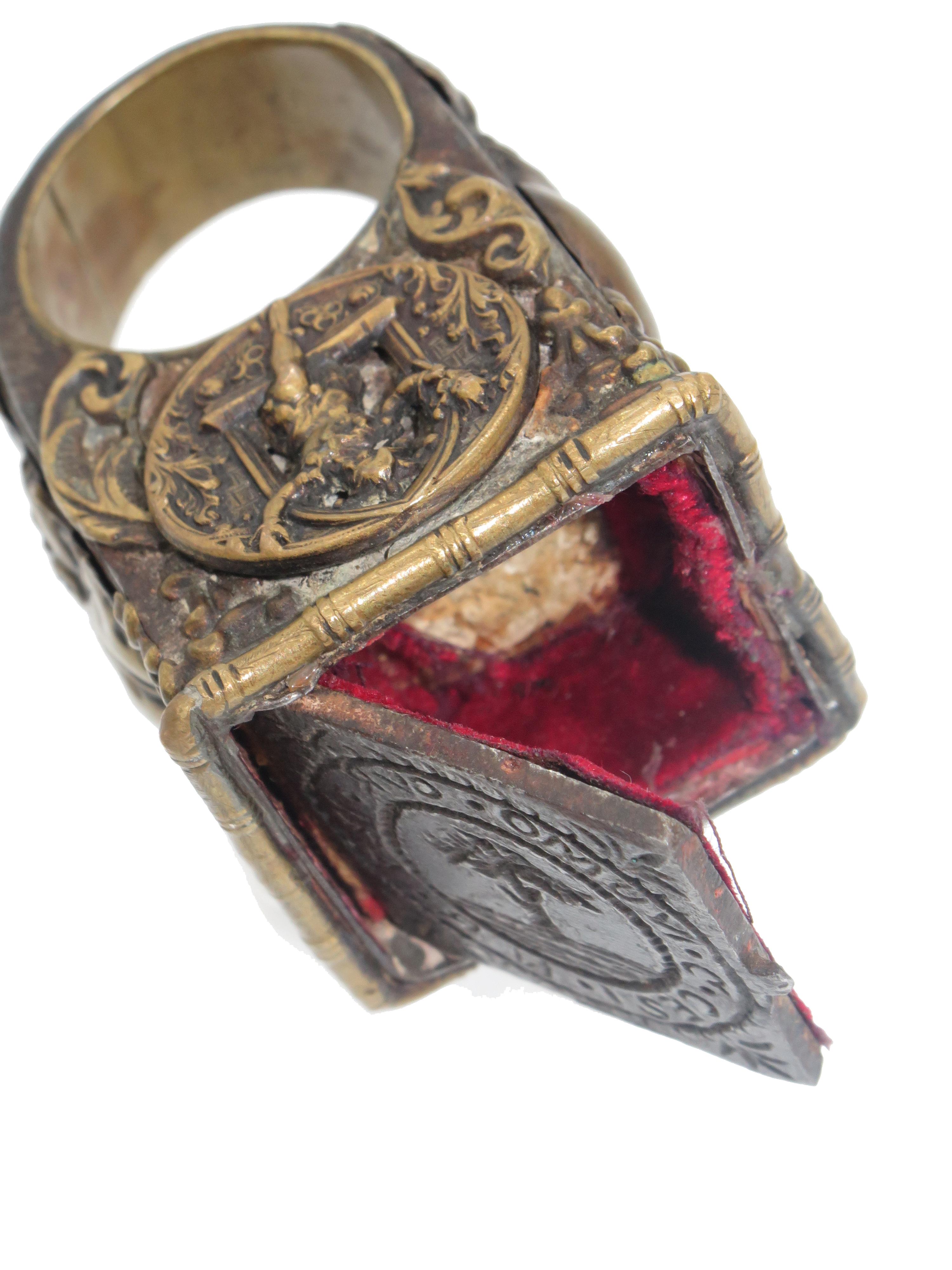 19th Century Vintage Historic Mixed Metal Bishop Ring For Sale 1