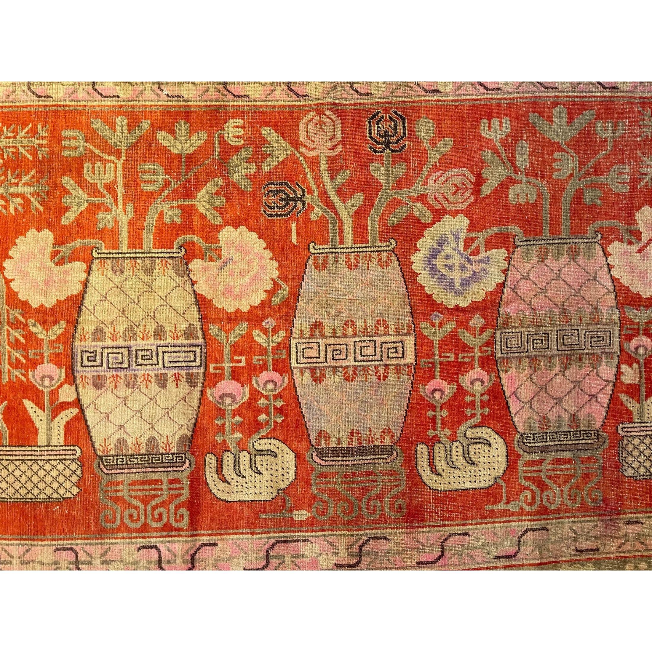 Other 19th Century Vintage Khotan Samarkand Rug For Sale