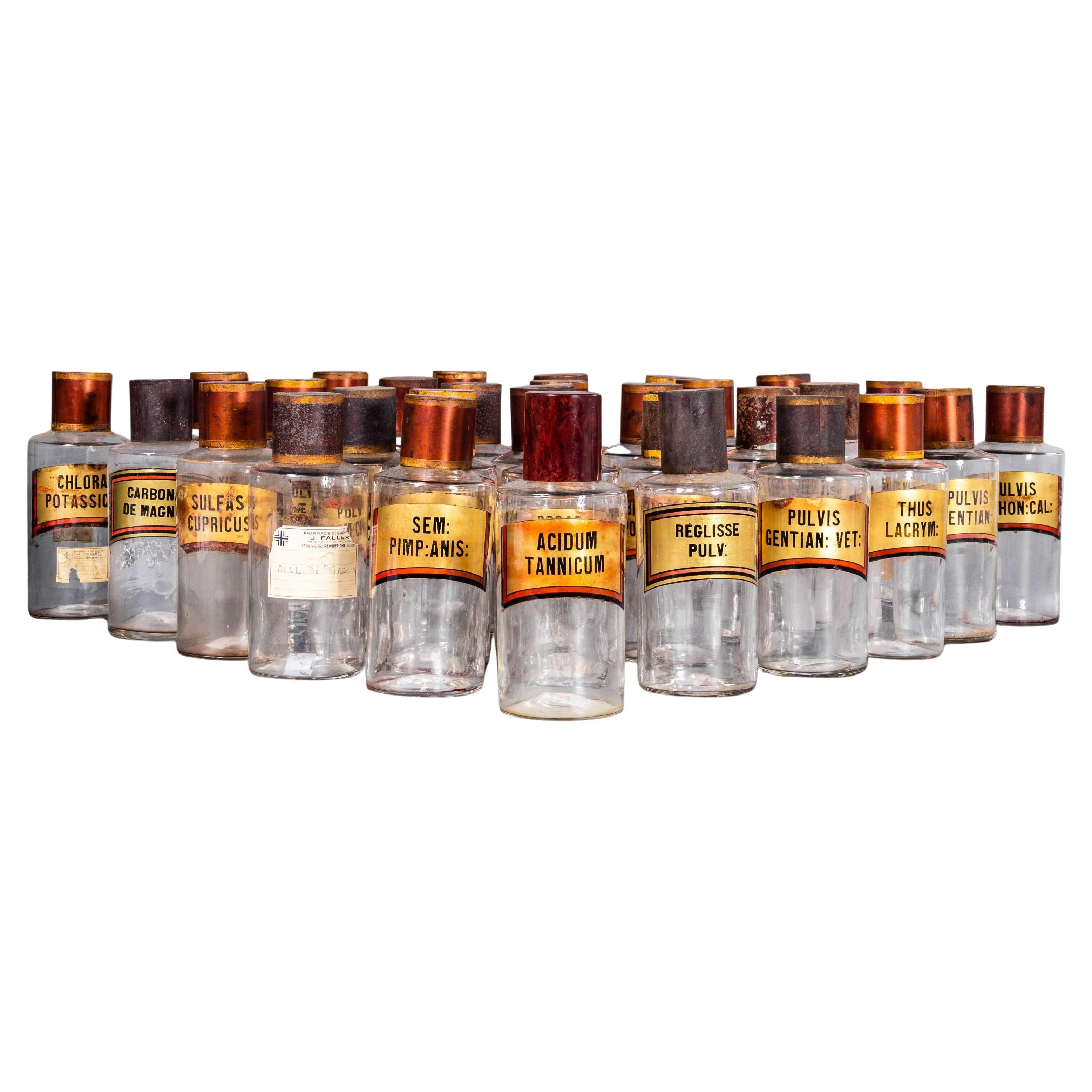 Tarros de farmacia vintage franceses del siglo XIX - Buena cantidad disponible