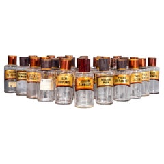 Tarros de farmacia vintage franceses del siglo XIX - Buena cantidad disponible