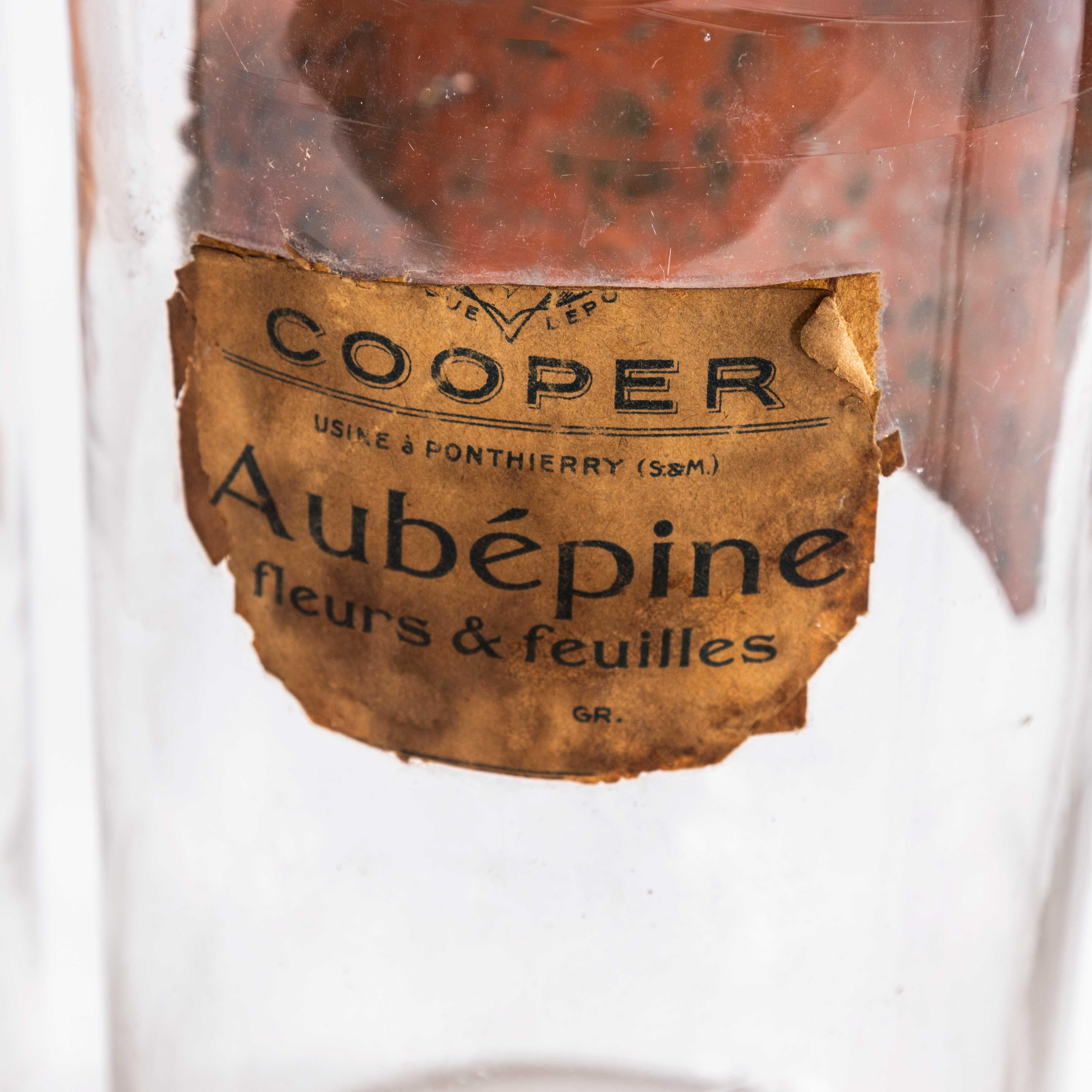 19th Century Vintage Pharmacy Jars French (Large Lid) For Sale 3