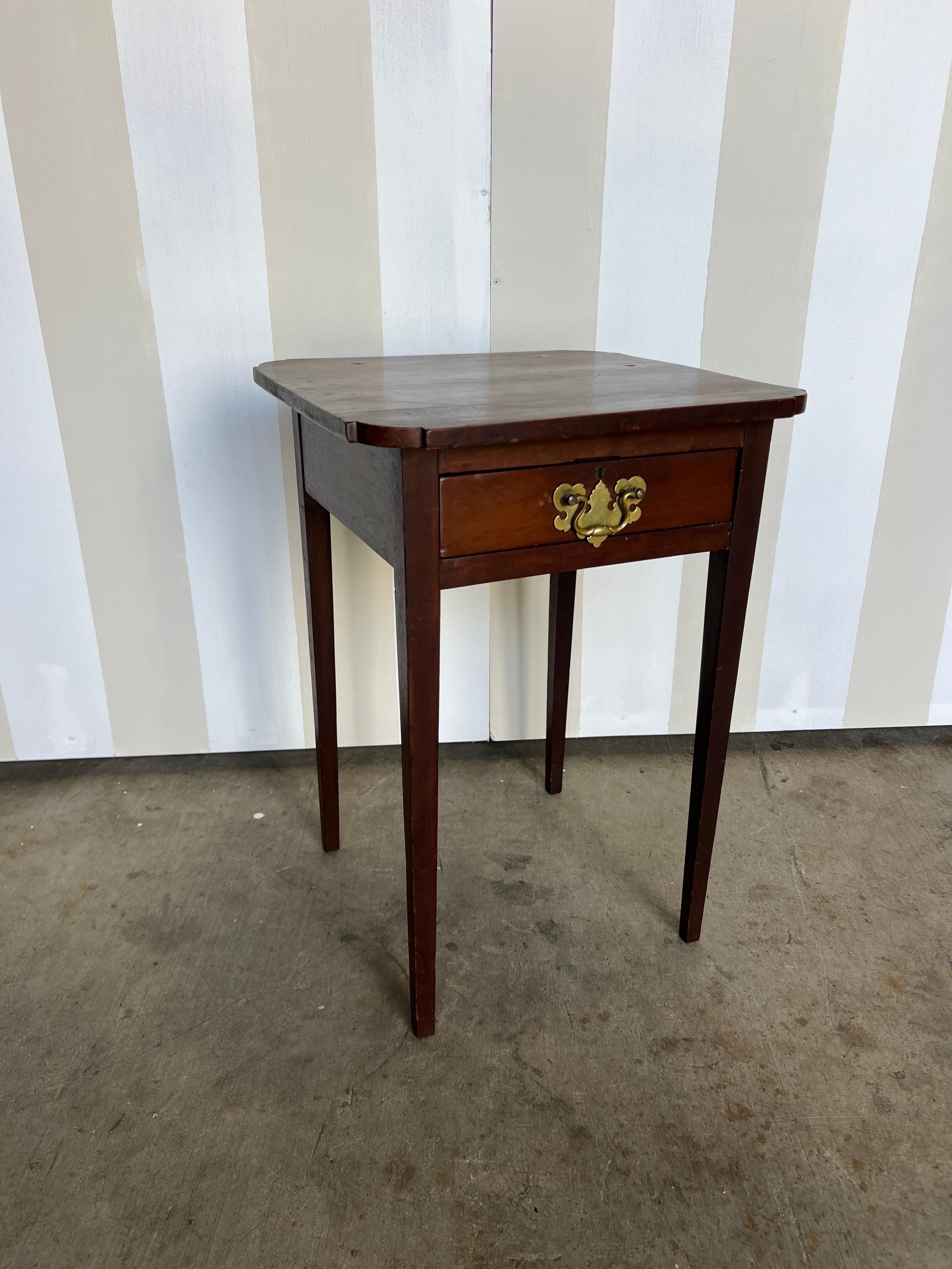 19th Century Virginia Walnut and Poplar Side Table. 