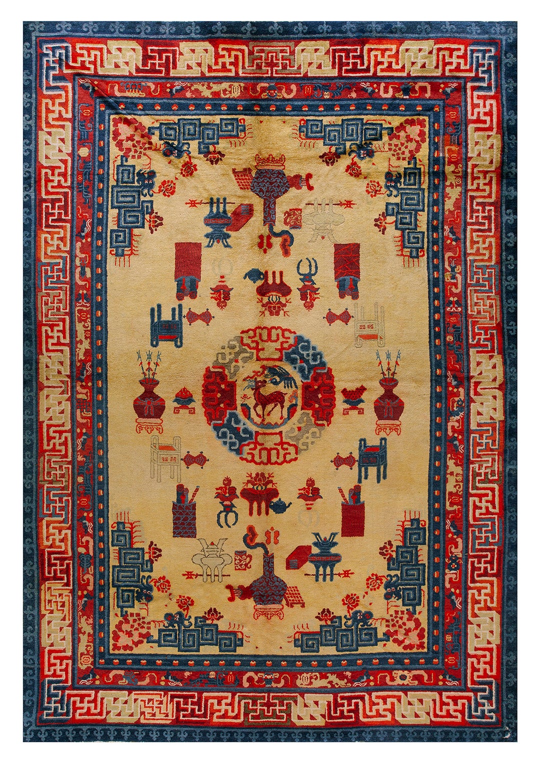 19th Century W. Chinese Ningxia Carpet ( 8'2'' x 11'8'' - 250 x 355 )