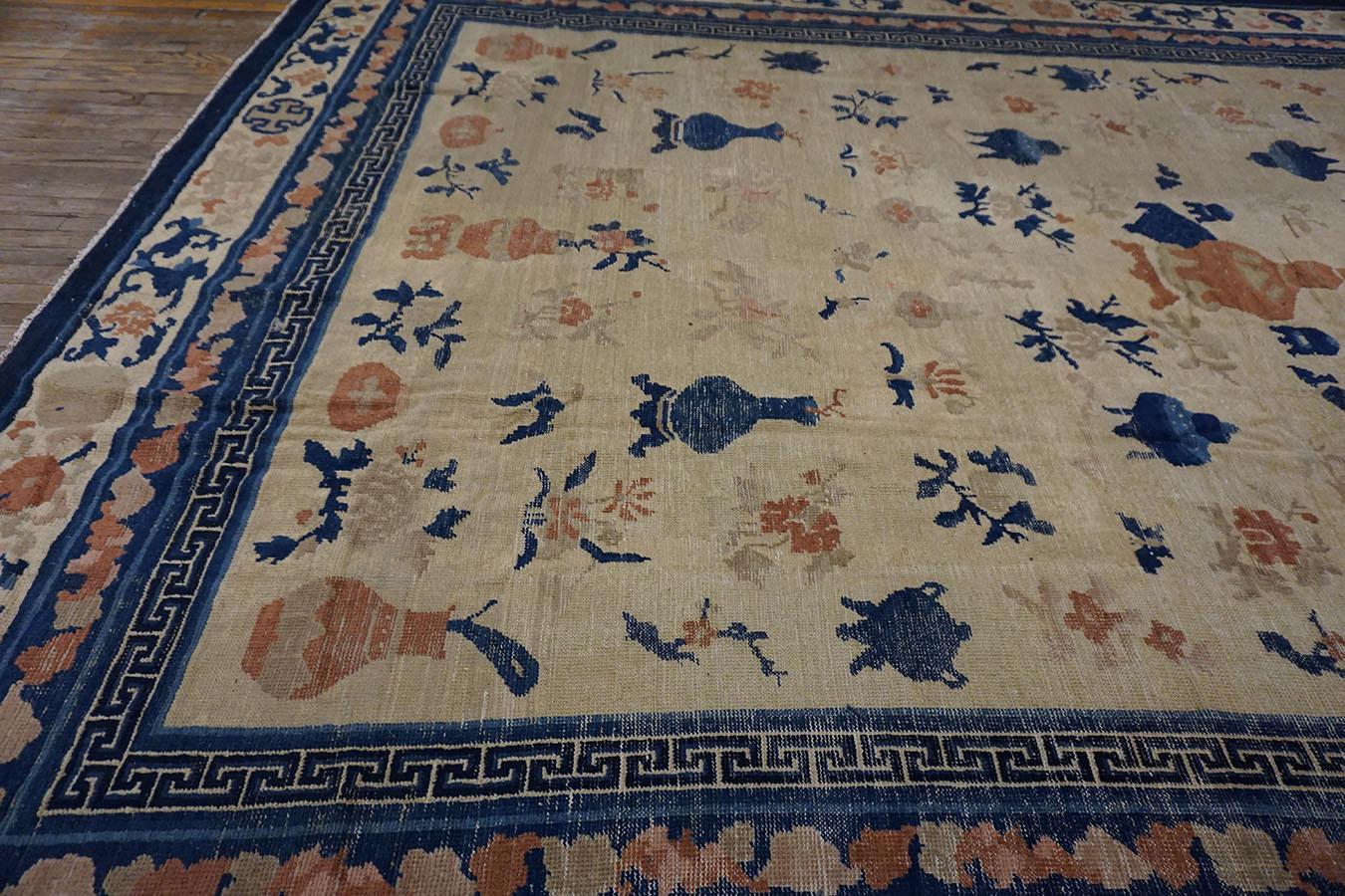 19th Century W. Chinese Ningxia Carpet For Sale 6