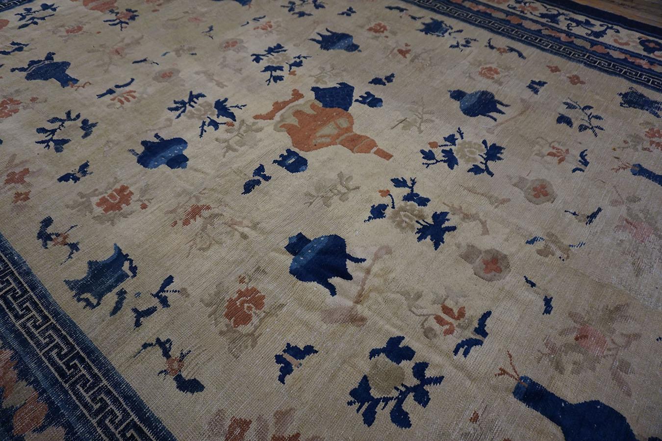 19th Century W. Chinese Ningxia Carpet ( 10'6