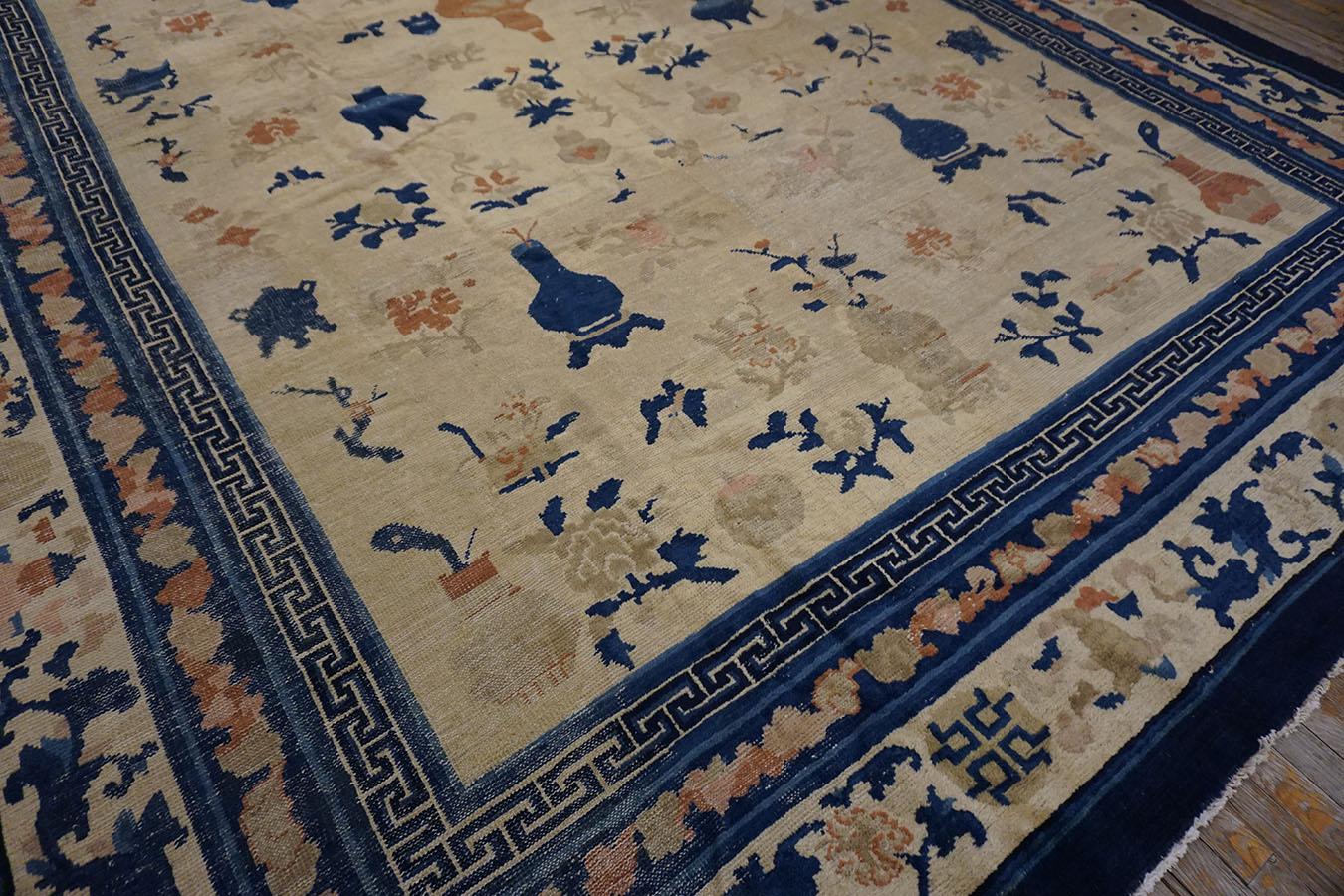 Late 19th Century 19th Century W. Chinese Ningxia Carpet ( 10'6