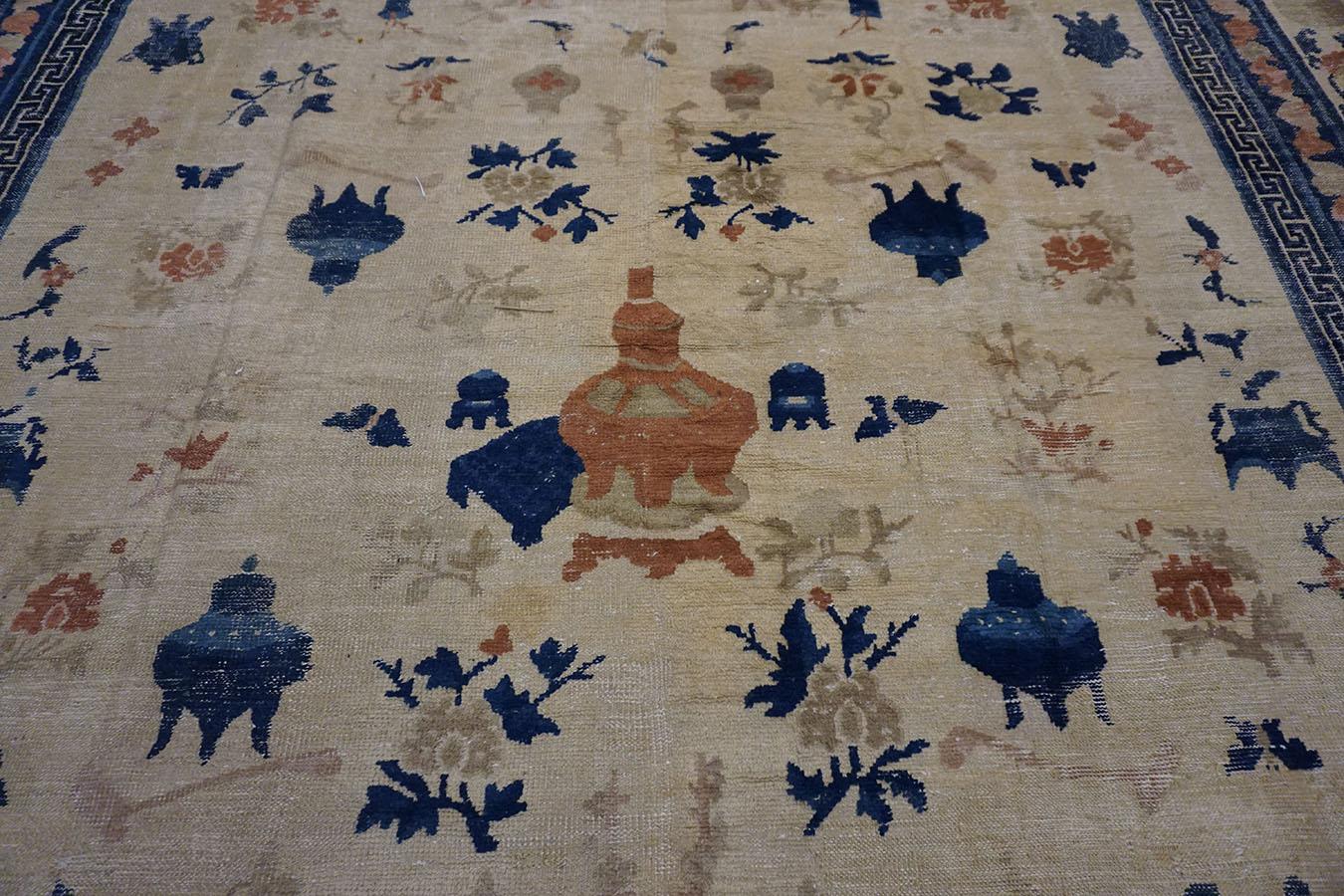 19th Century W. Chinese Ningxia Carpet For Sale 1