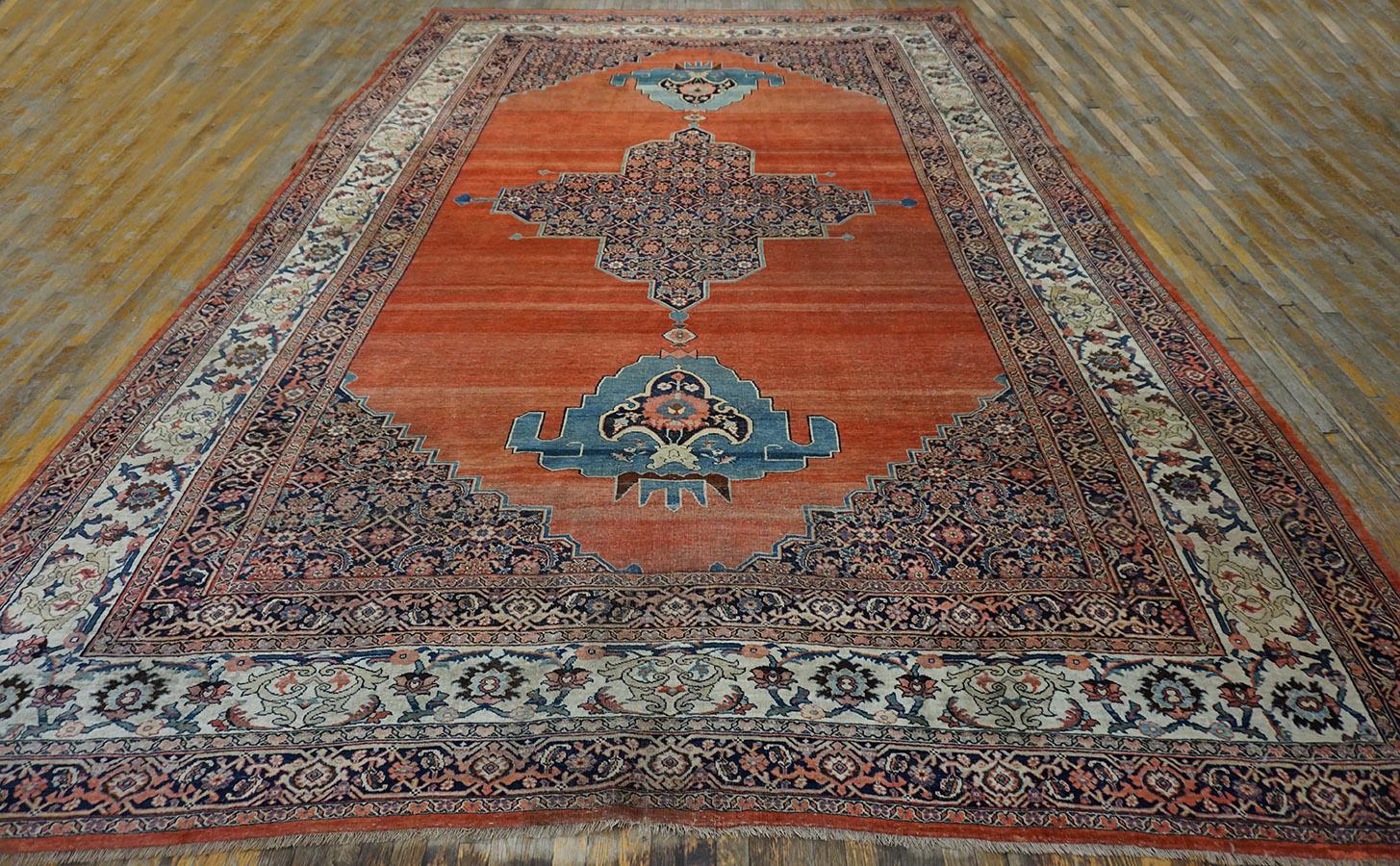 19th Century W. Persian Bijar Carpet , Size: 11'3
