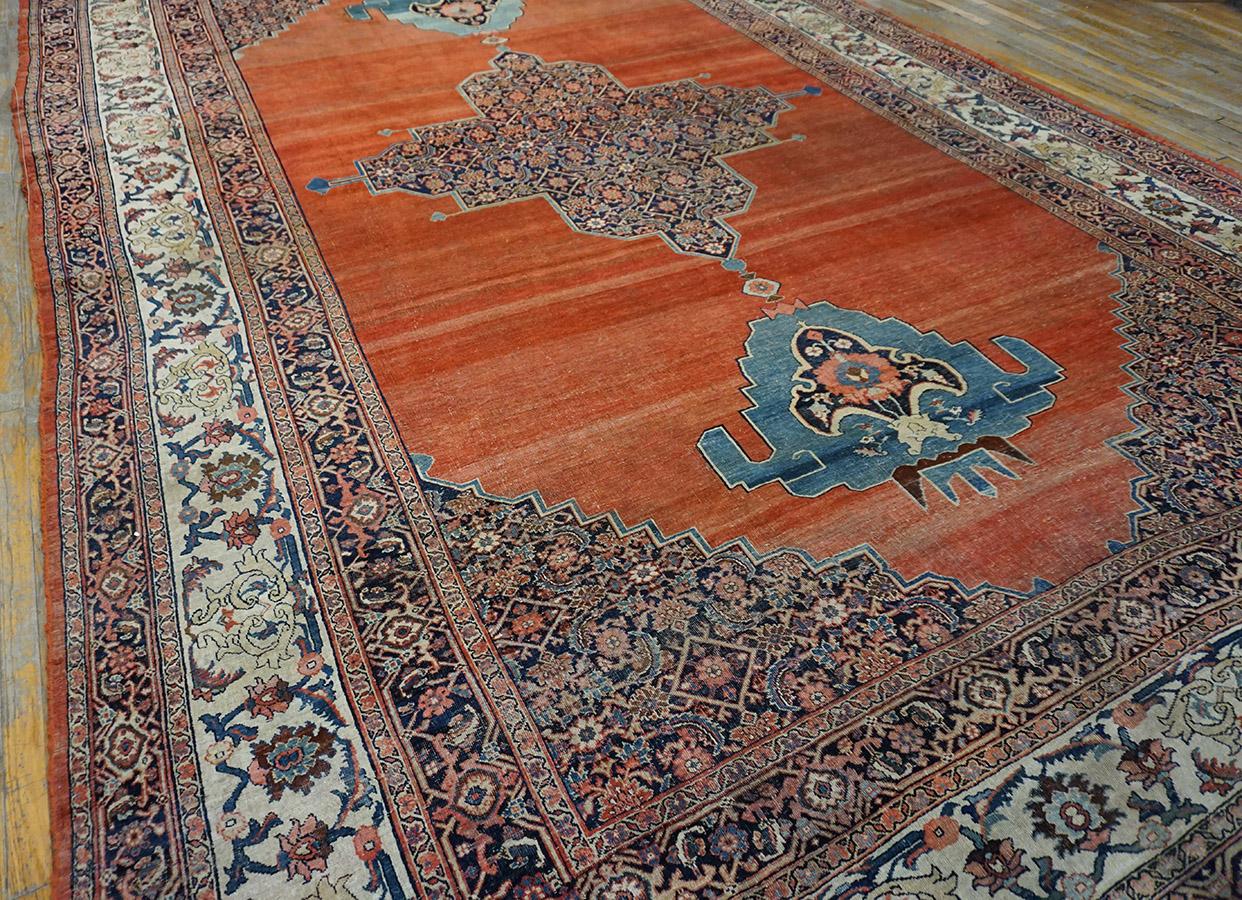 Wool 19th Century W. Persian Bijar Carpet  11'3