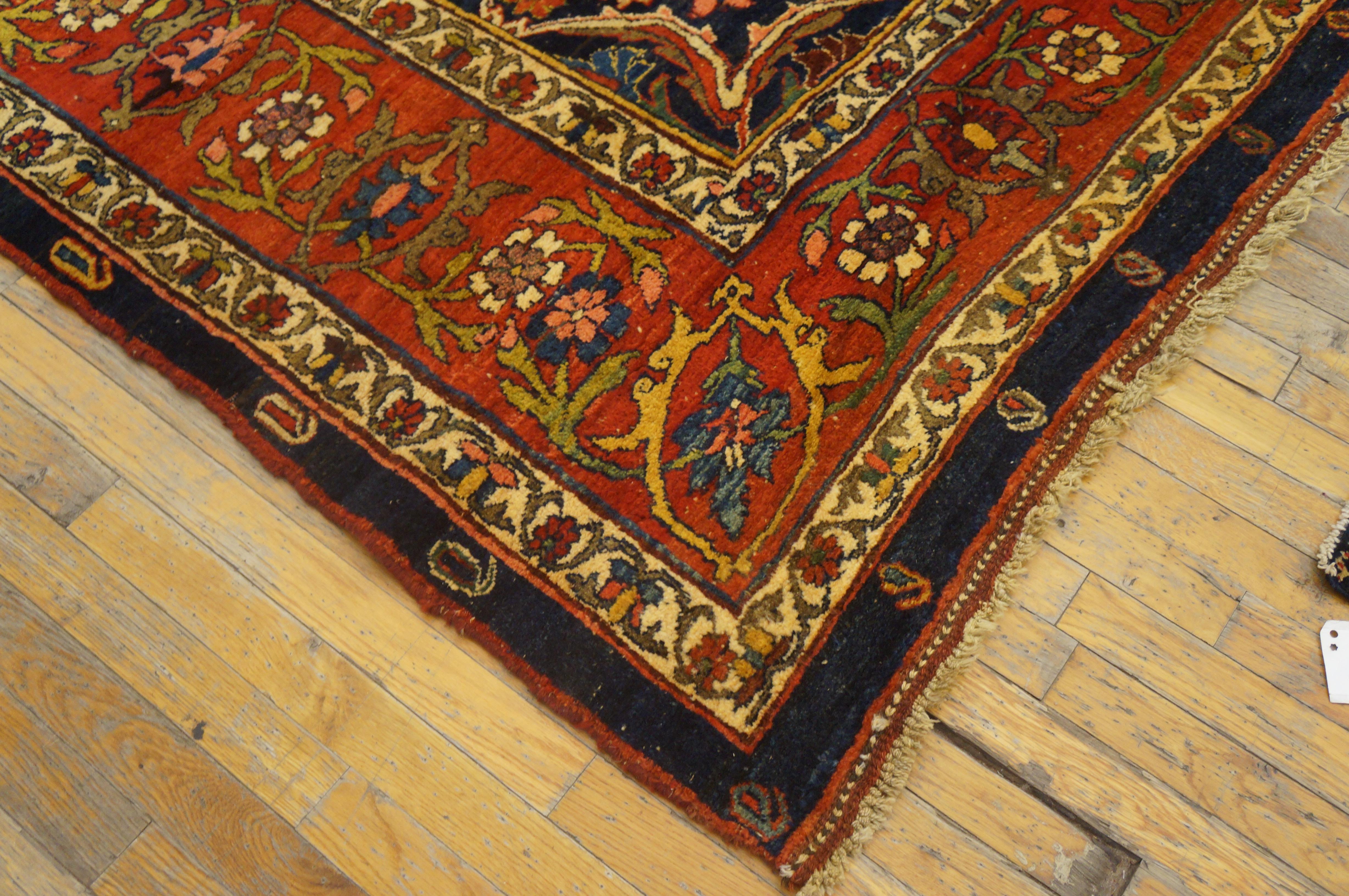 Wool 19th Century W. Persian Bijar Carpet ( 12' x 14'2