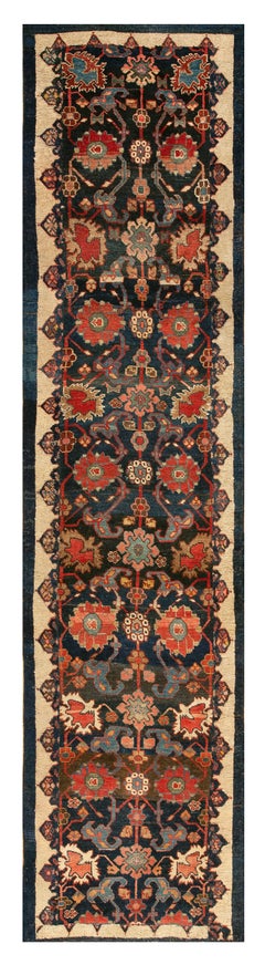 Antique 19th Century W. Persian Bijar Carpet ( 2'4'' x 9'9'' - 71 x 297 )