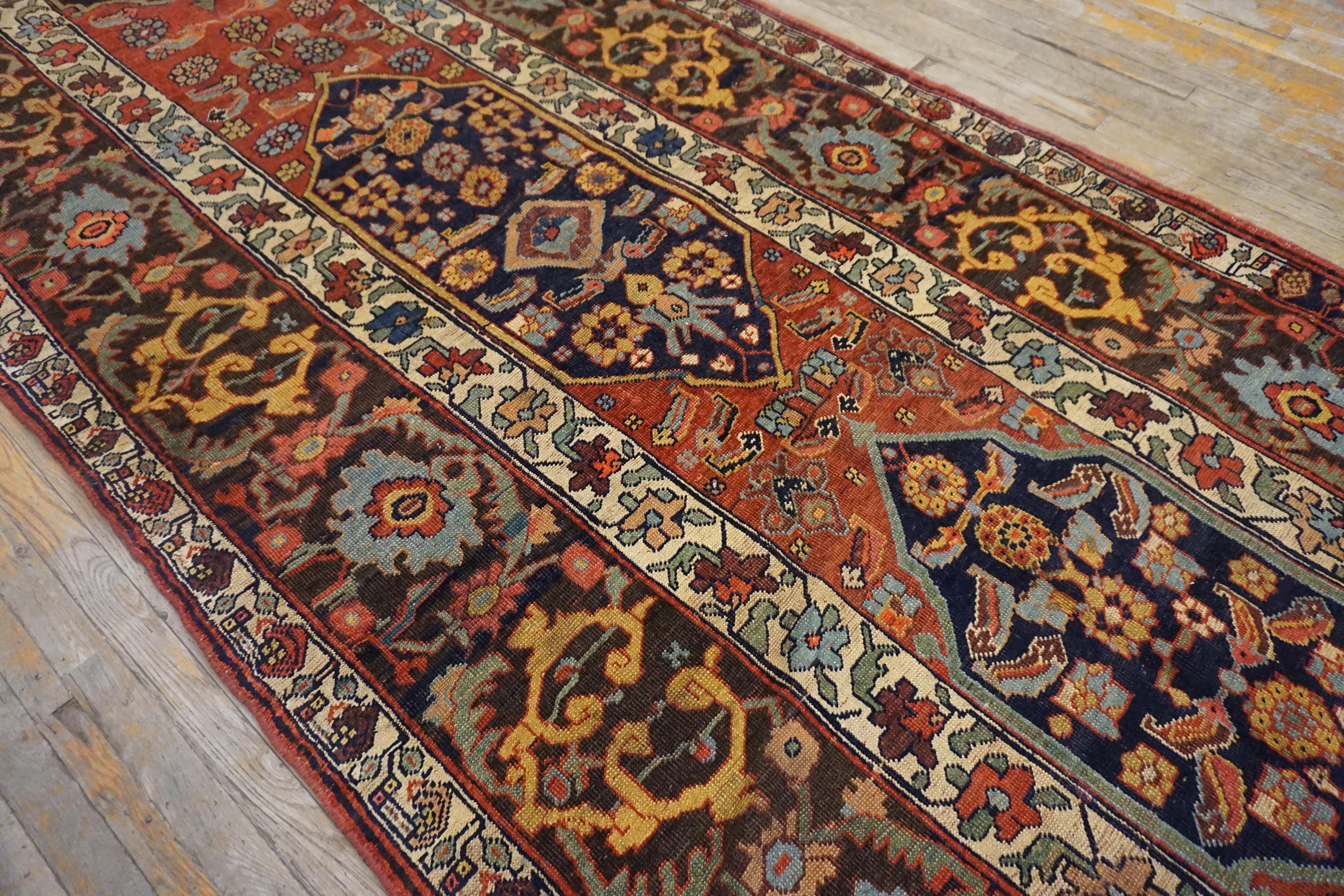 Late 19th Century 19th Century W. Persian Bijar Carpet ( 4'10