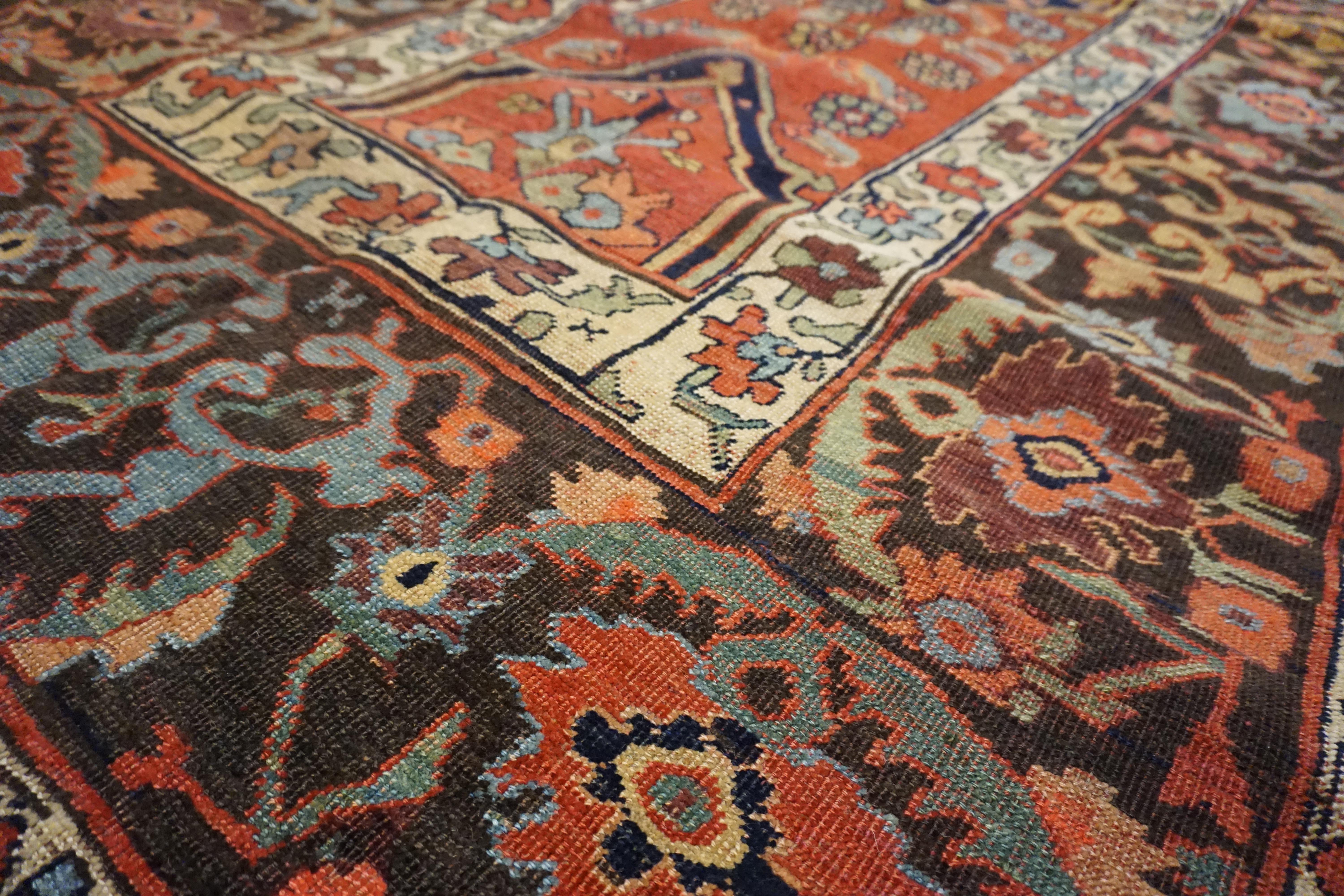 19th Century W. Persian Bijar Carpet ( 4'10