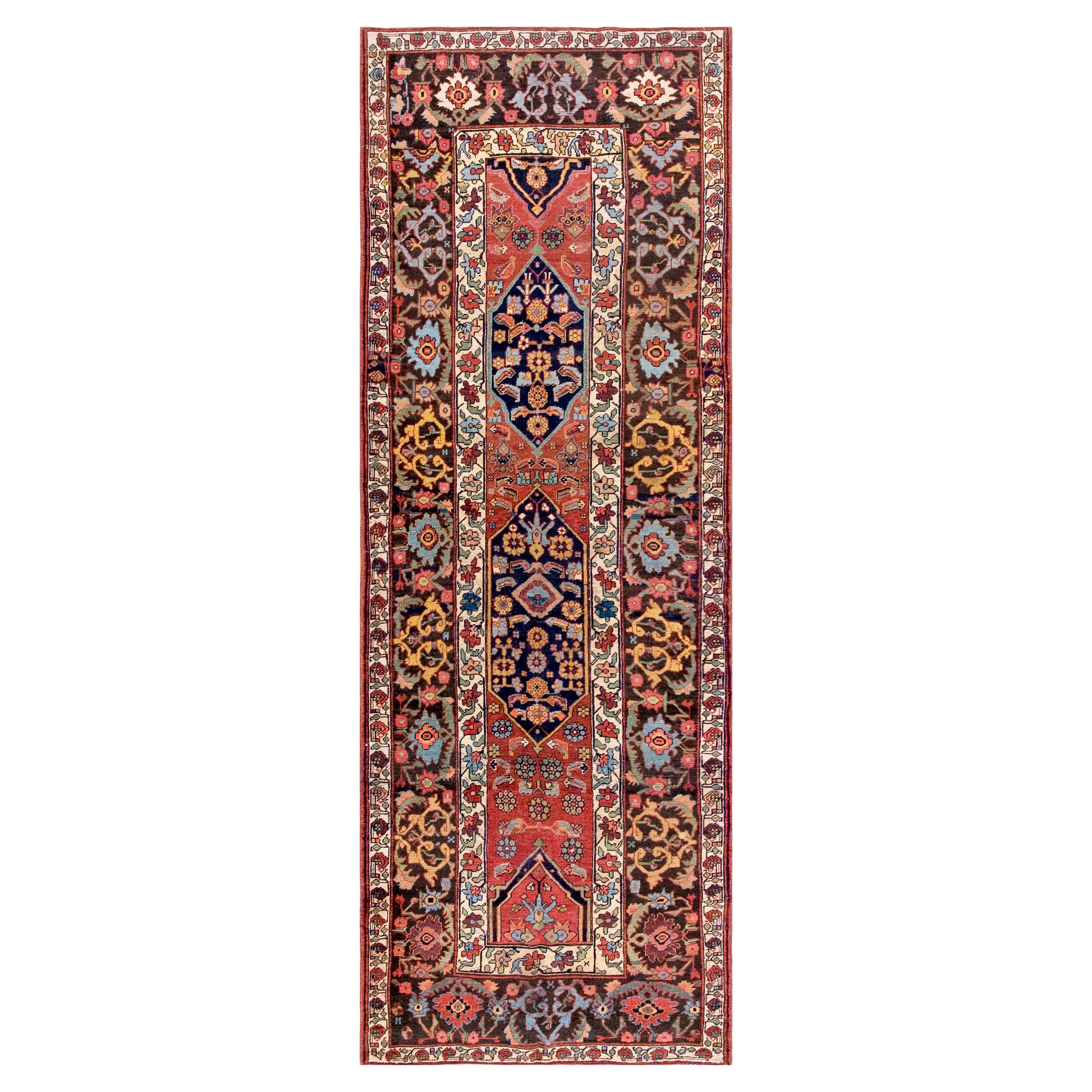 19th Century W. Persian Bijar Carpet ( 4'10" x  14' - 147 x 427 ) For Sale