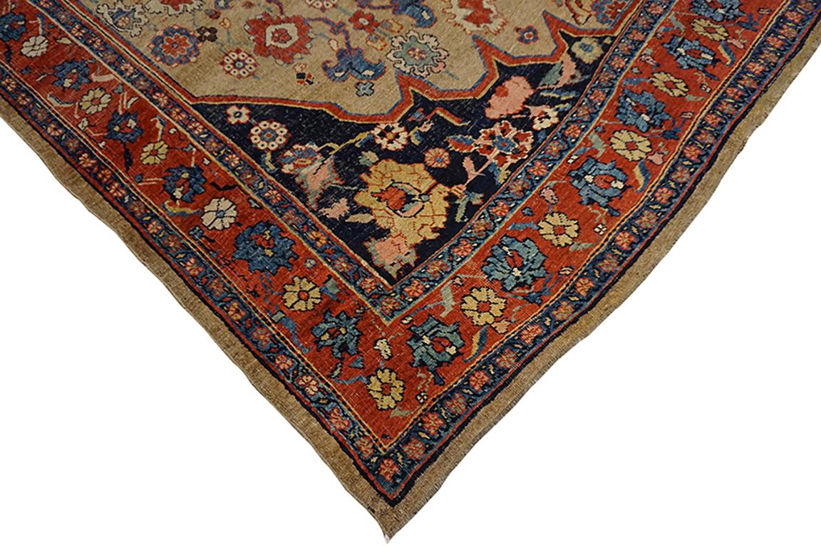 W. Persischer Bijar-Teppich des 19. Jahrhunderts (Handgeknüpft) im Angebot