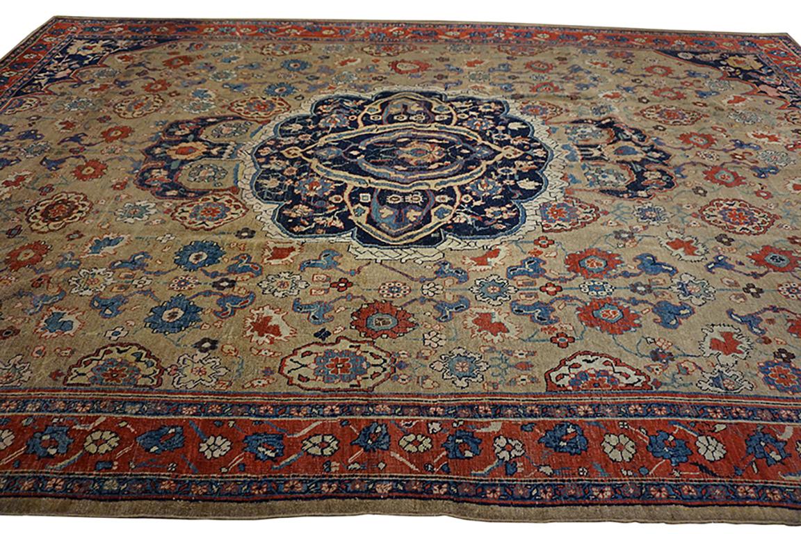 W. Persischer Bijar-Teppich des 19. Jahrhunderts (Spätes 19. Jahrhundert) im Angebot