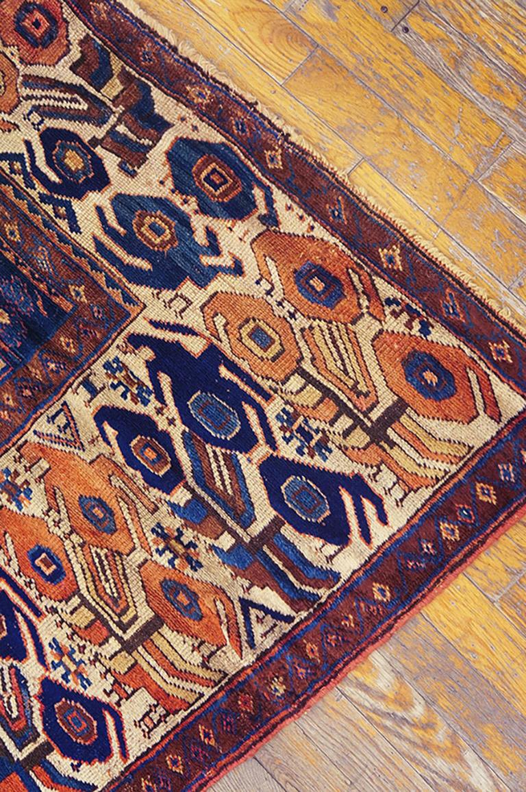 Alfombra Persa Kurda Sanjabi del Siglo XIX ( 5' x 6'6